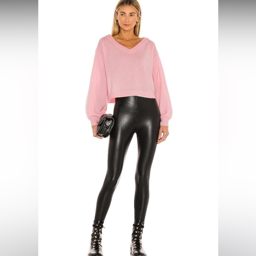 Commando Perfect Control Faux Leather Legging in Black Size Extra Large